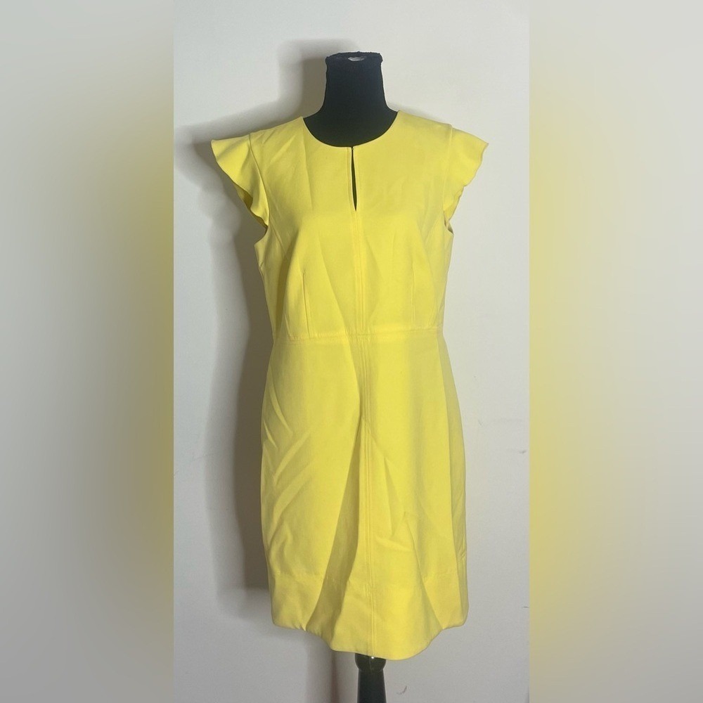 Ann Taylor- Sunny Yellow Formal Mini Dress Size 8 - Picture 3 of 15